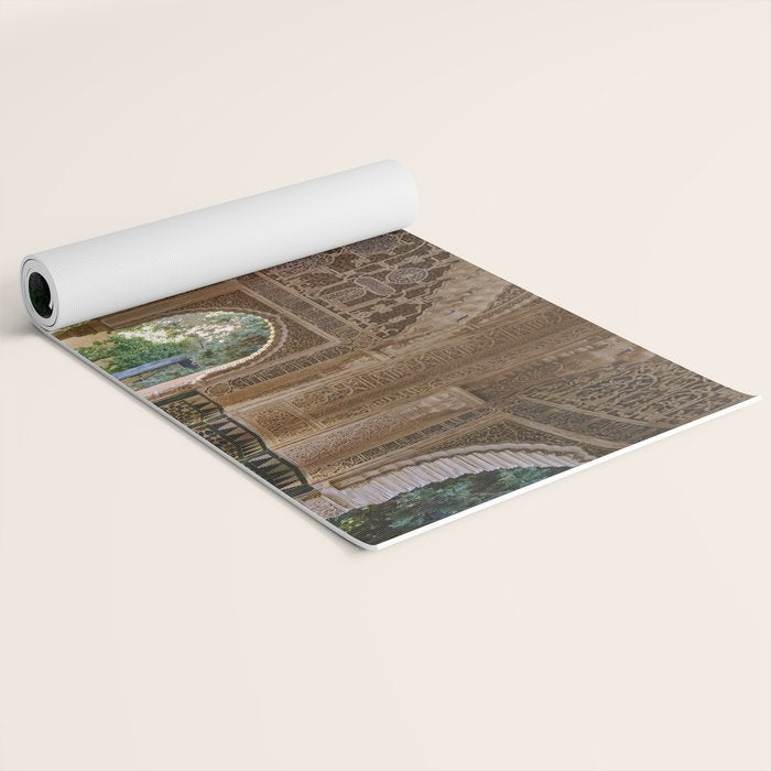 Lindaraja oriel. The Alhambra palace. Granada. Spain. Medium format, Film Yoga Mat Gallery Image 2