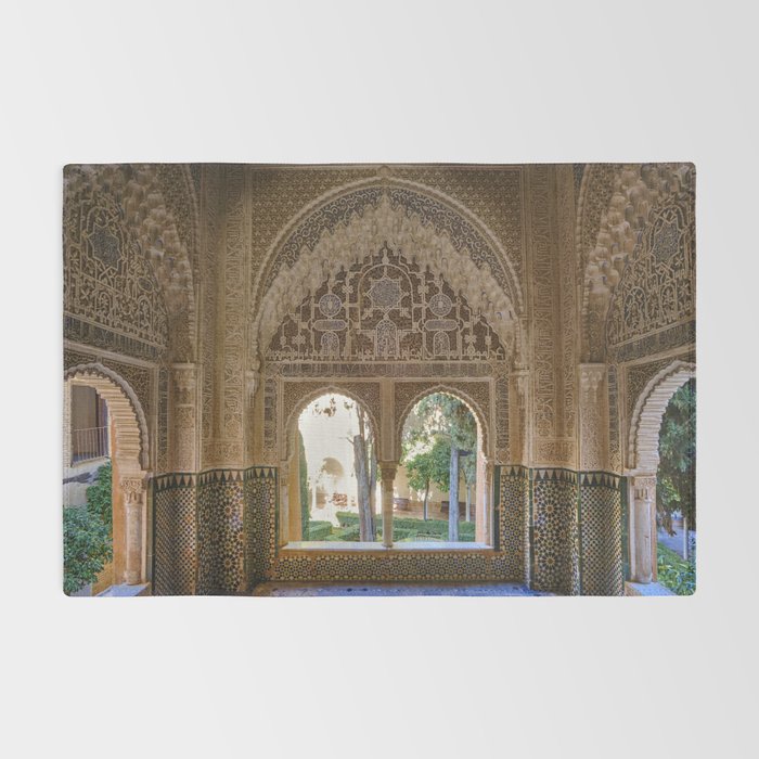 Lindaraja oriel. The Alhambra palace. Granada. Spain. Medium format, Film Rug Gallery Image 2