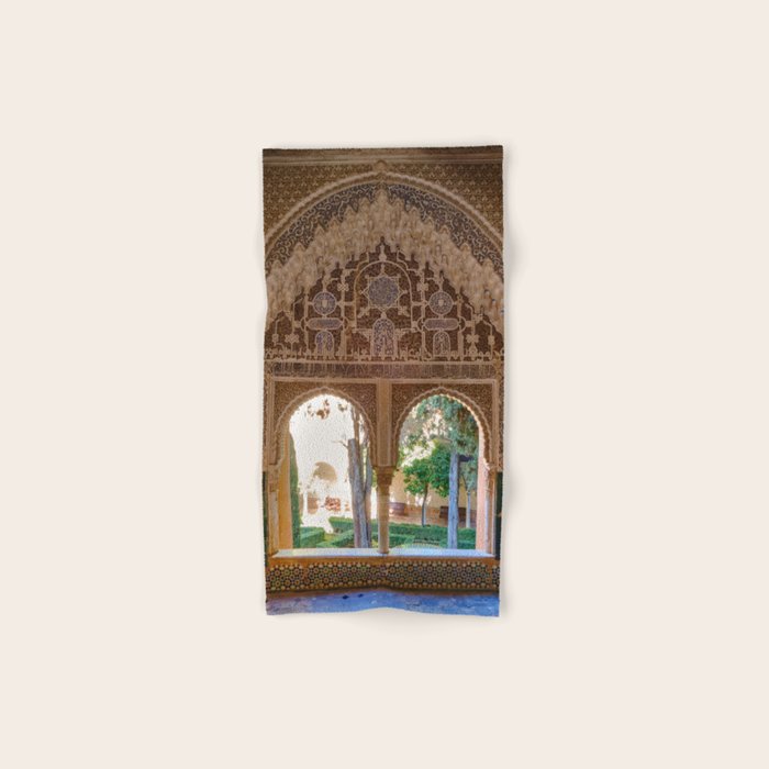 Lindaraja oriel. The Alhambra palace. Granada. Spain. Medium format, Film Bath Towel Gallery Image 1