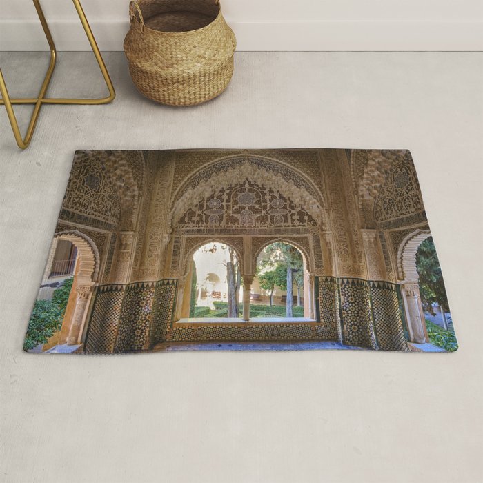 Lindaraja oriel. The Alhambra palace. Granada. Spain. Medium format, Film Rug Gallery Image 1