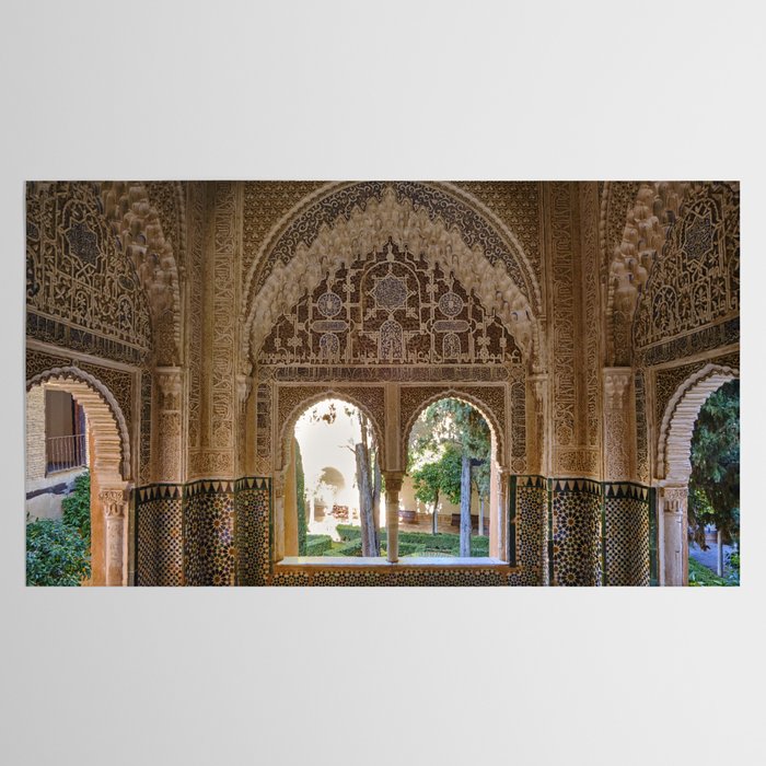 Lindaraja oriel. The Alhambra palace. Granada. Spain. Medium format, Film Tablecloth Gallery Image 2