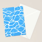 Blue water wave ripple texture pattern Stationery Card Gallery Image 2
