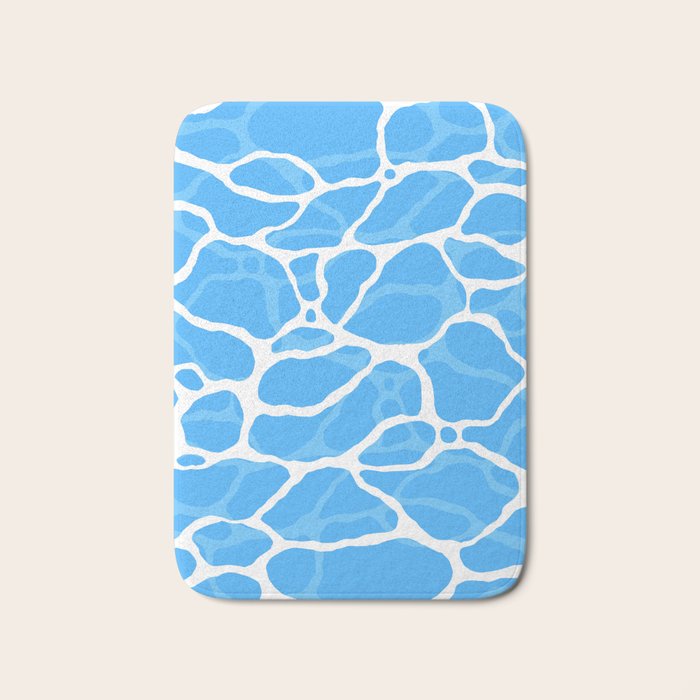 Blue water wave ripple texture pattern Bath Mat Gallery Image 1