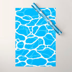Blue water wave ripple texture pattern Wrapping Paper Gallery Image 1
