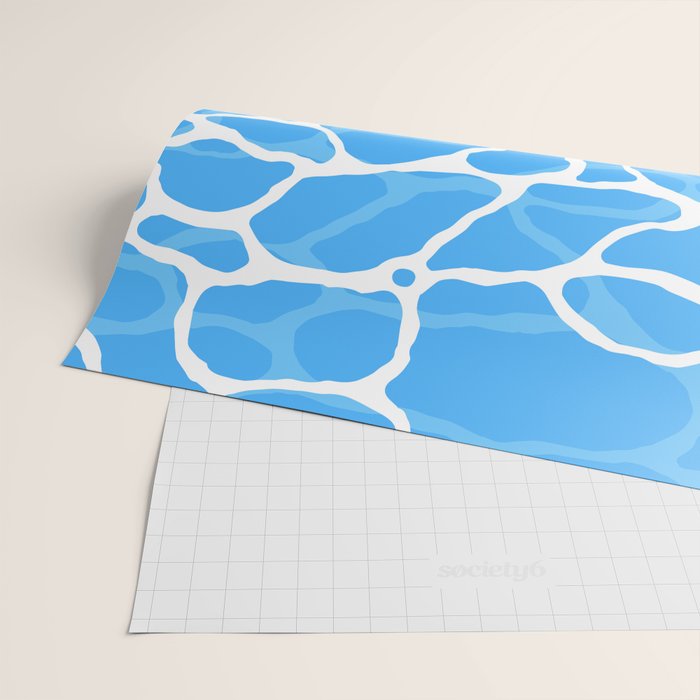 Blue water wave ripple texture pattern Wrapping Paper Gallery Image 2