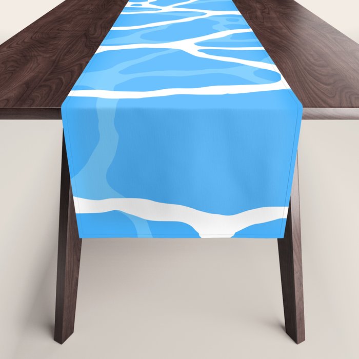 Blue water wave ripple texture pattern Table Runner Gallery Image 1