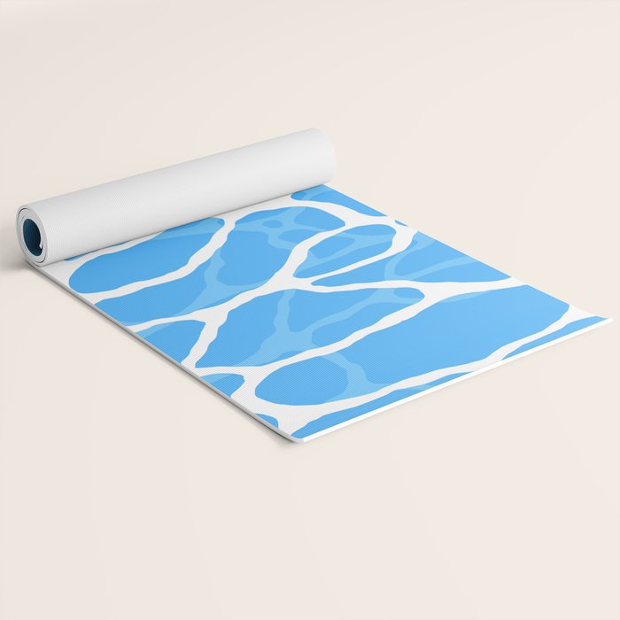 Blue water wave ripple texture pattern Yoga Mat Gallery Image 2