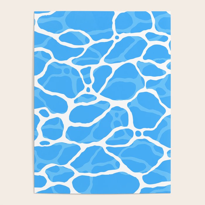 Blue water wave ripple texture pattern Poster Gallery Image 1