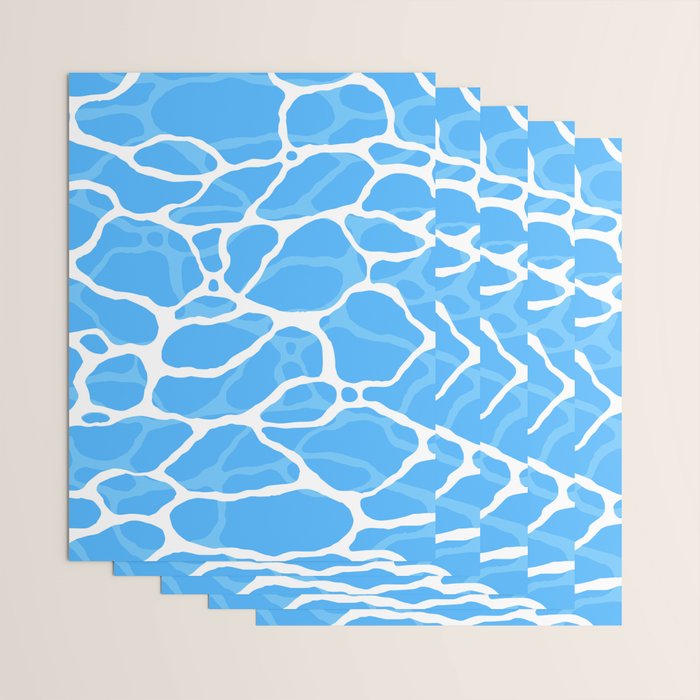 Blue water wave ripple texture pattern Wrapping Paper Gallery Image 3