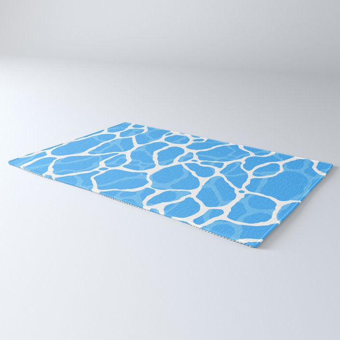 Blue water wave ripple texture pattern Rug Gallery Image 3