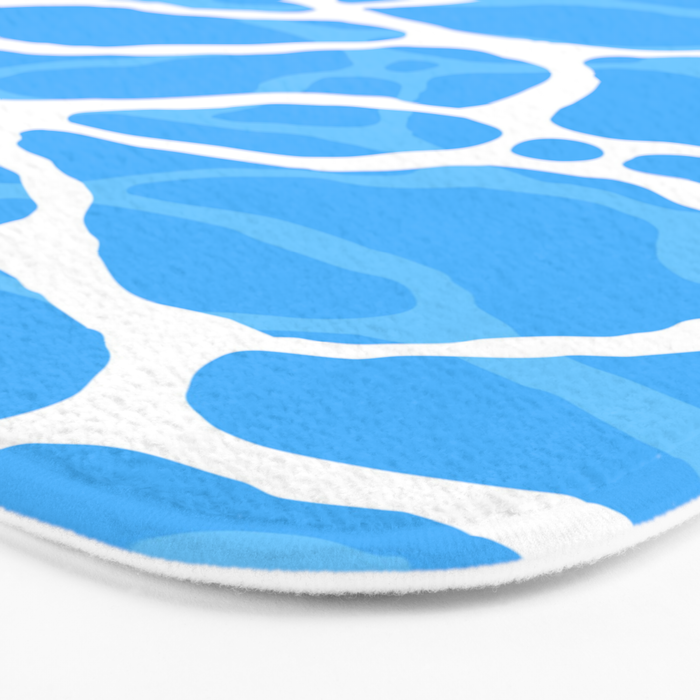 Blue water wave ripple texture pattern Bath Mat Gallery Image 3