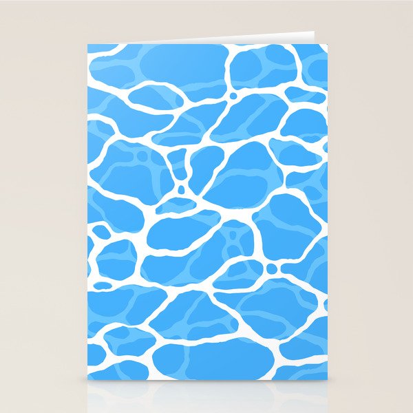 Blue water wave ripple texture pattern Stationery Card Gallery Image 2