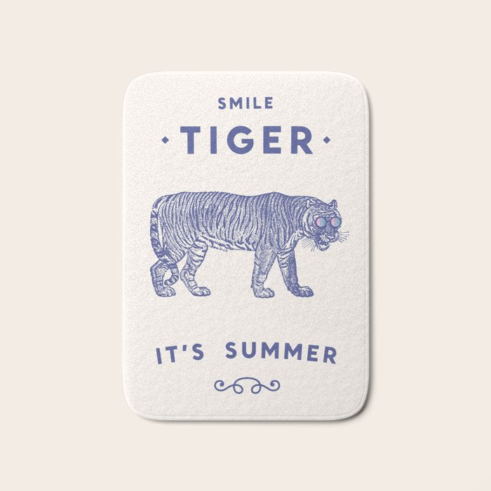 Smile Tiger, it's Summer Bath Mat Gallery Image 1