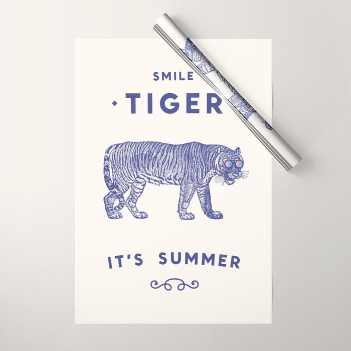 Smile Tiger, it's Summer Wrapping Paper Gallery Image 1