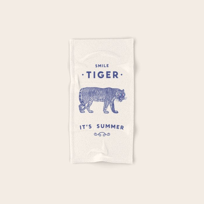 Smile Tiger, it's Summer Hand & Bath Towel Gallery Image 1