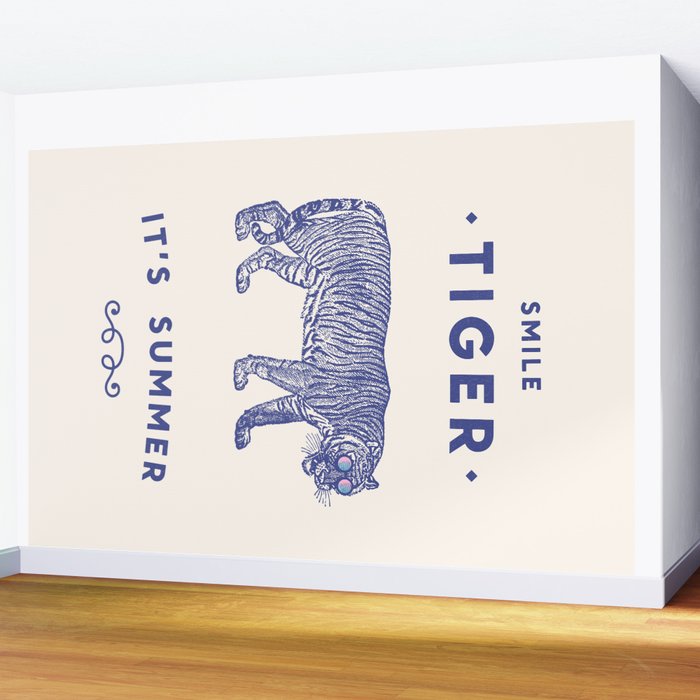 Smile Tiger, it's Summer Wall Mural Gallery Image 2