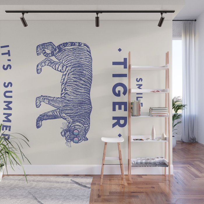 Smile Tiger, it's Summer Wall Mural Gallery Image 1