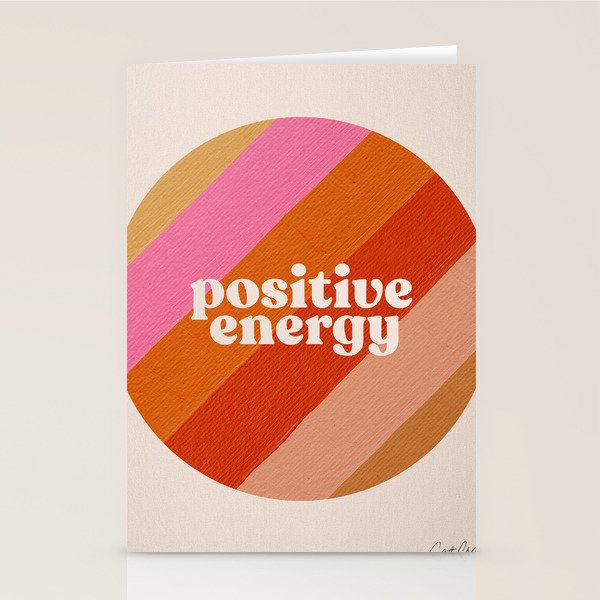 Positive Energy Sphere - Retro Stationery Card Gallery Image 1