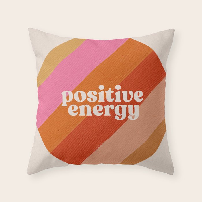 Positive Energy Sphere - Retro Throw Pillow Gallery Image 6