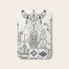 Santa Fe Garden - Black Ink Bath Mat Gallery Image 1