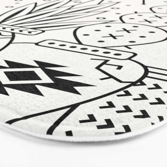 Santa Fe Garden - Black Ink Bath Mat Gallery Image 3