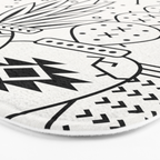 Santa Fe Garden - Black Ink Bath Mat Gallery Image 3