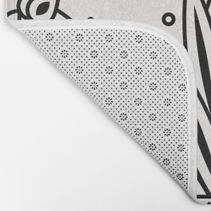 Santa Fe Garden - Black Ink Bath Mat Gallery Image 2
