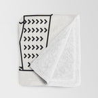 Santa Fe Garden - Black Ink Throw Blanket Gallery Image 3