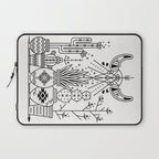 Santa Fe Garden - Black Ink Laptop Sleeve Gallery Image 1