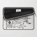 Santa Fe Garden - Black Ink Laptop Sleeve Gallery Image 2