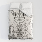 Santa Fe Garden - Black Ink Duvet Cover Gallery Image 6