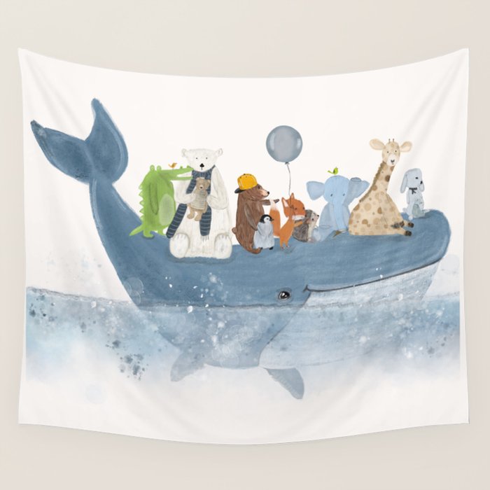 a whale of a time Wall Tapestry Gallery Image 1