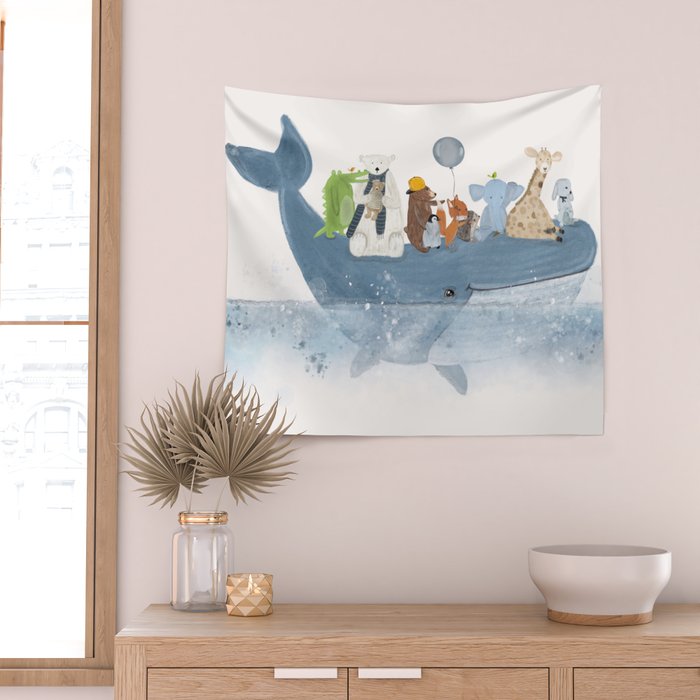 a whale of a time Wall Tapestry Gallery Image 2