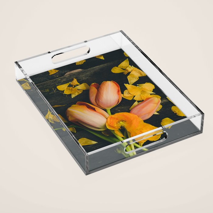 Spring Tulip Flowers Acrylic Tray Gallery Image 1