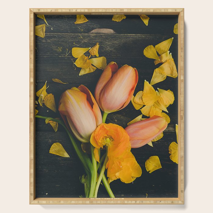 Spring Tulip Flowers Serving Tray Gallery Image 1