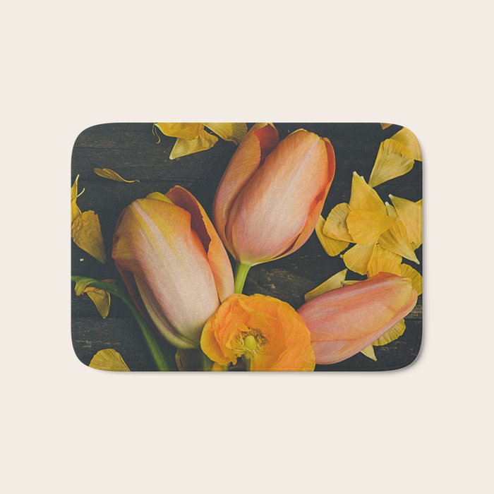 Spring Tulip Flowers Bath Mat Gallery Image 1