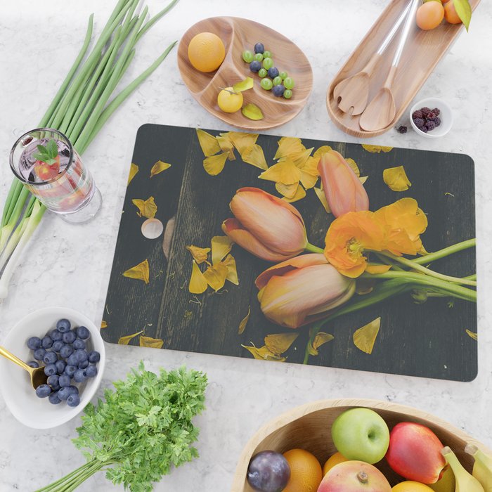 Spring Tulip Flowers Cutting Board Gallery Image 2