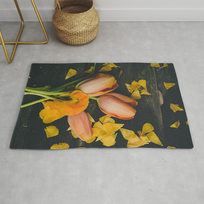 Spring Tulip Flowers Rug Gallery Image 1