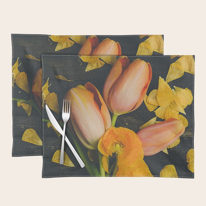 Spring Tulip Flowers Placemat Gallery Image 1