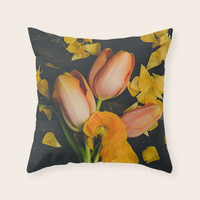 Spring Tulip Flowers Throw Pillow Gallery Image 6