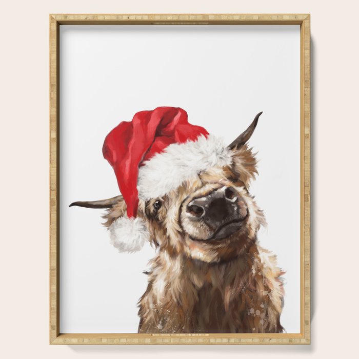 Christmas Highland Cow Serving Tray Gallery Image 1