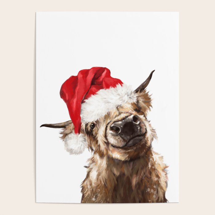 Christmas Highland Cow Poster Gallery Image 1