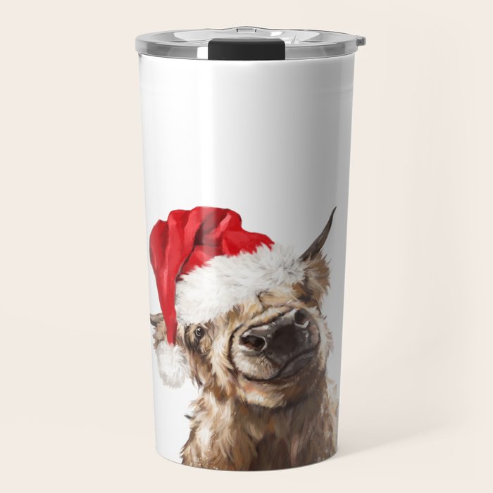 Christmas Highland Cow Travel Mug Gallery Image 1