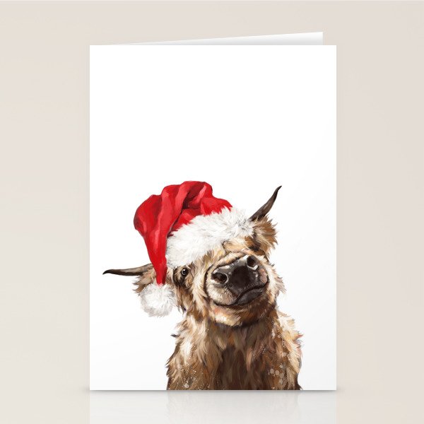 Christmas Highland Cow Stationery Card Gallery Image 2