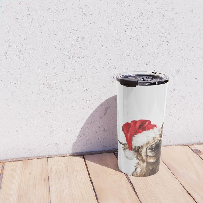 Christmas Highland Cow Travel Mug Gallery Image 4