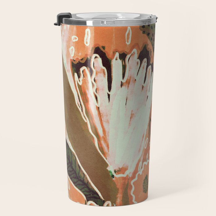 Magic Wildflowers / Orange Travel Mug Gallery Image 3