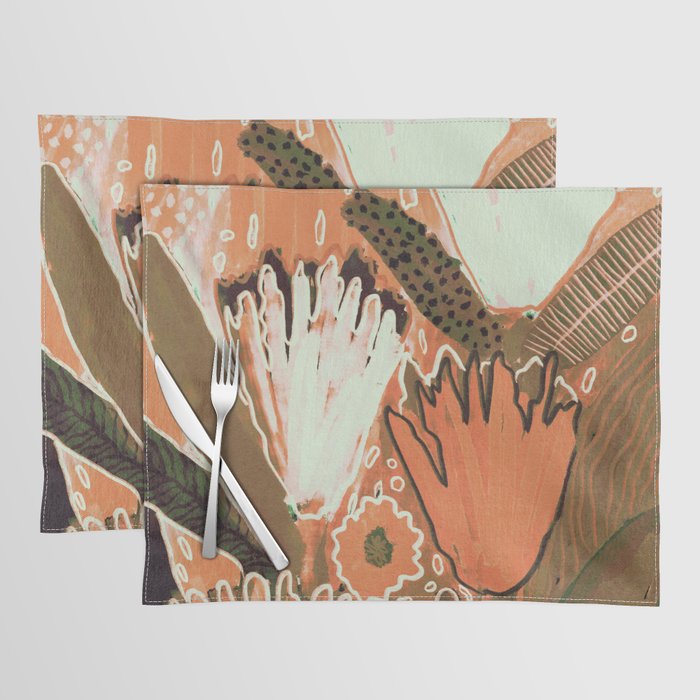 Magic Wildflowers / Orange Placemat Gallery Image 1