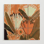 Magic Wildflowers / Orange Wood Wall Art Gallery Image 1