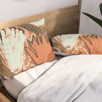 Magic Wildflowers / Orange Pillow Sham Gallery Image 2