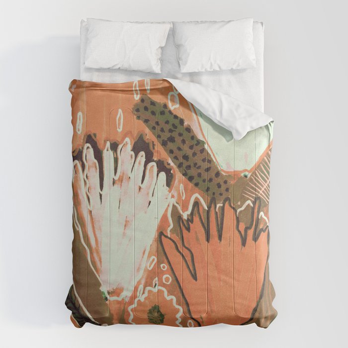 Magic Wildflowers / Orange Comforter Gallery Image 1